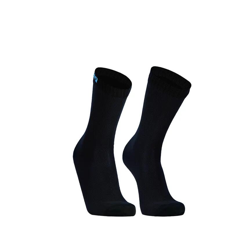 Adult Unisex Ultra Thin Crew Length Waterproof Hiking Socks - Black