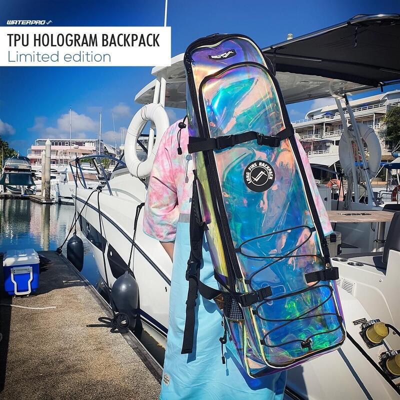 Adult Waterproof Free Diving TPU Long fins Backpack - Blue