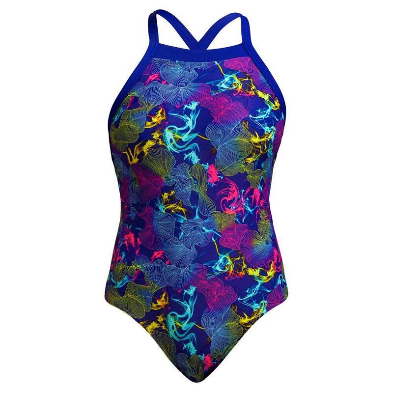 OYSTER SAUCY - LADIES SKY HI SWIMMING ONE PIECE - BLUE