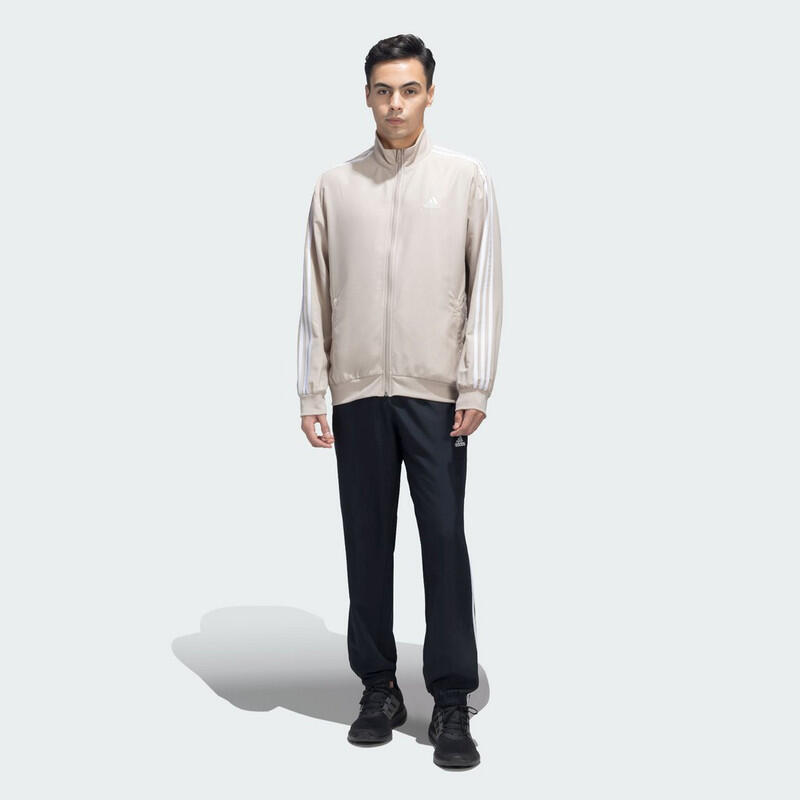 Adidas M 3S WV TT TS Men Sports Track Suit Brown