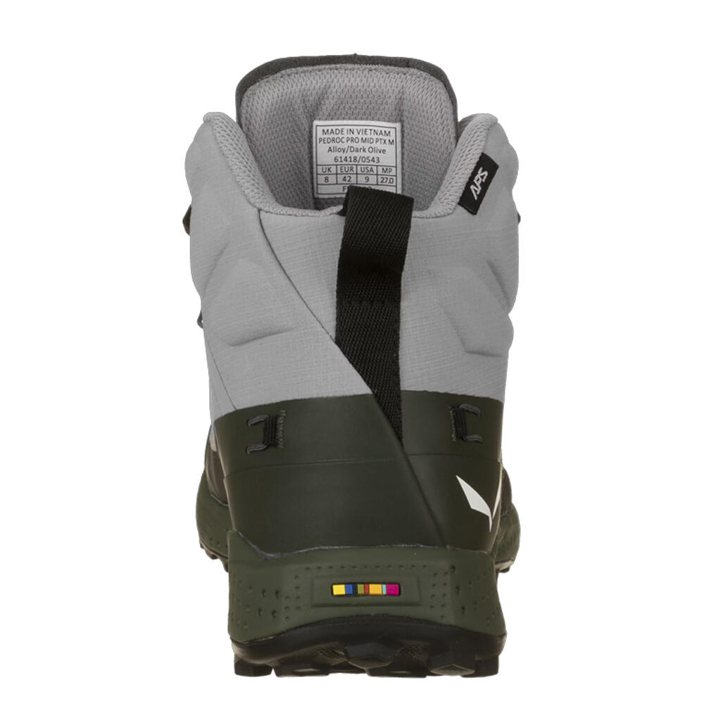 Salewa Pedroc Pro PTX Mid Waterproof Speed Hiking Boots Grey alloy/Dark Olive