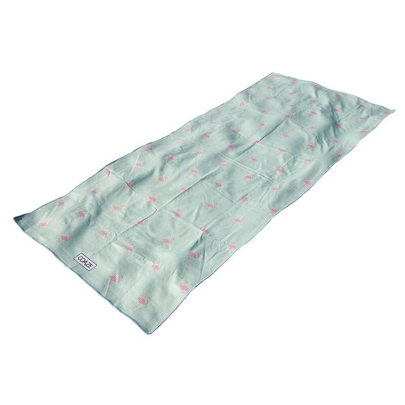 Unisex Sand Proof Sports Towel - The Wading Bird (Pink/Light Blue)