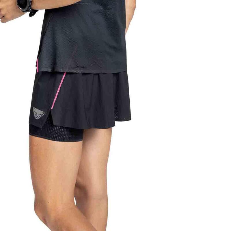 Dna Ultra W 2/1 Skirt 女裝快乾跑褲 - 黑色