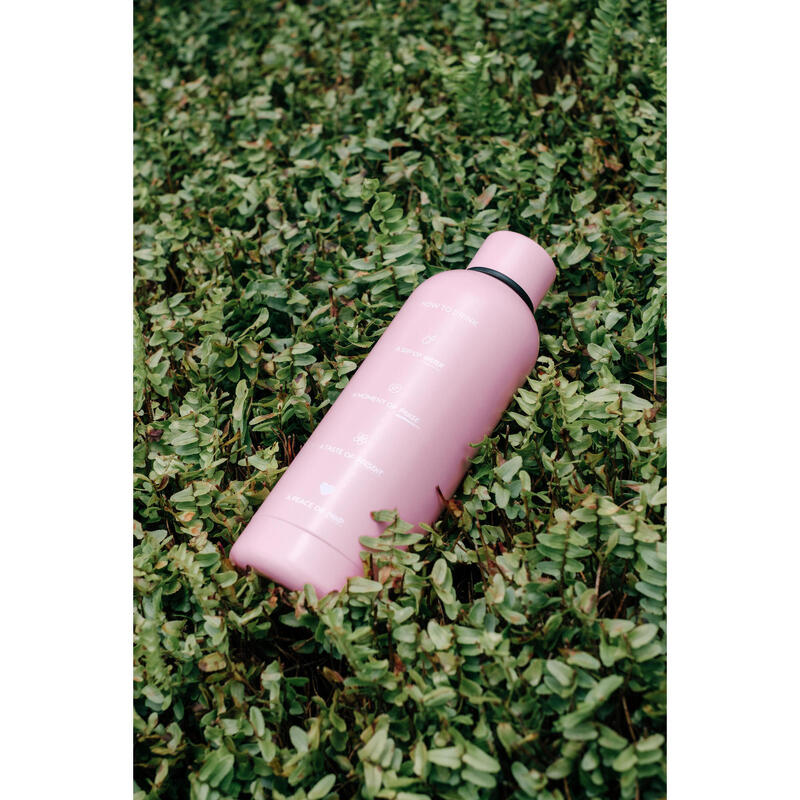 Mindful Bottle - Stainless Steel Vacuum Insulated 500ml - Pink