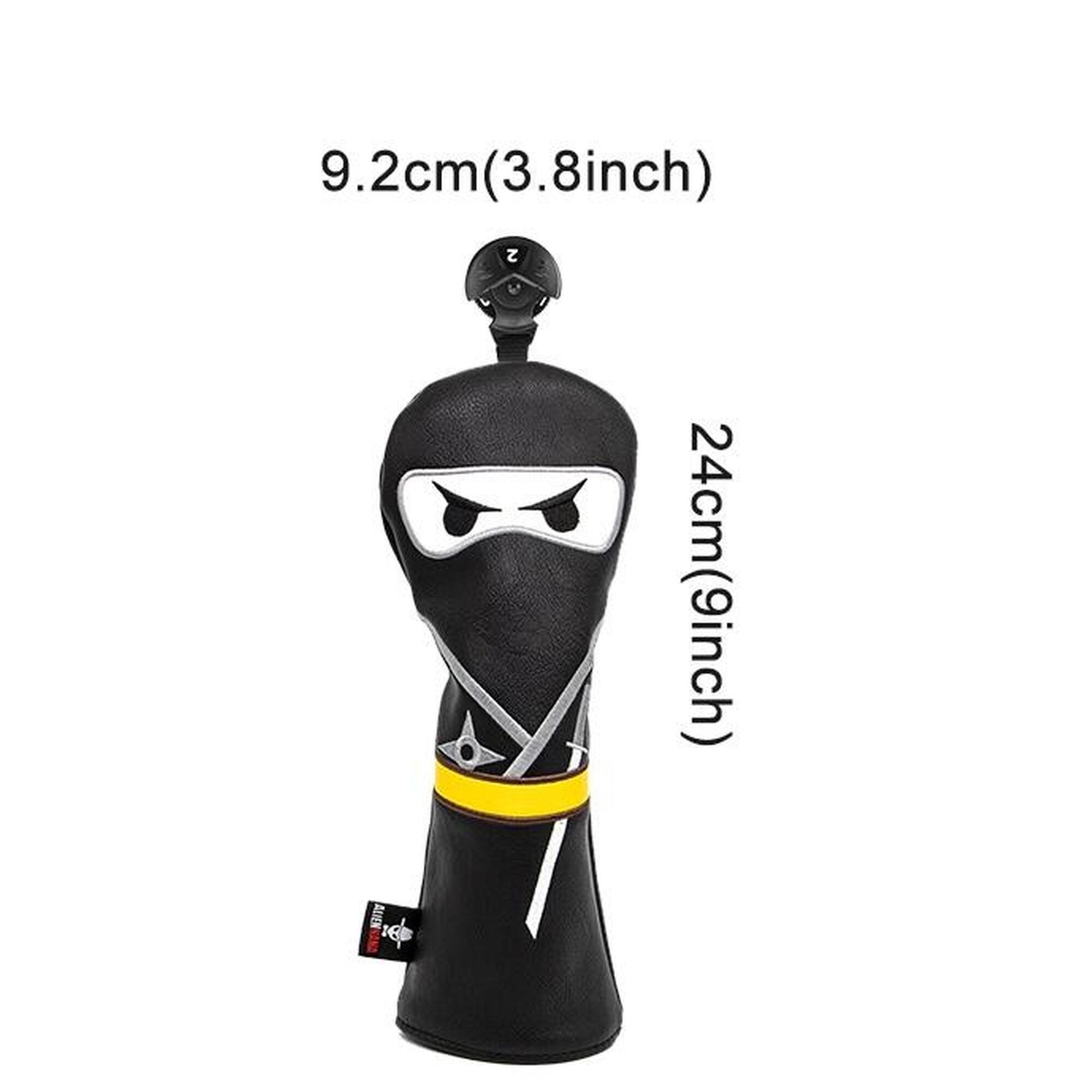 NINJA GOLF UTILITY WOOD HEAD COVER - BLACK