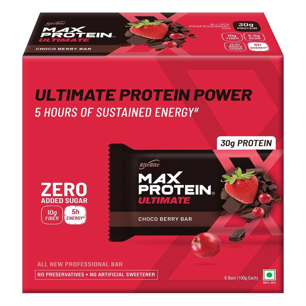 RiteBite Max Protein Ultimate Choco Berry 30g Protein Bar (Pack of 6) -  2