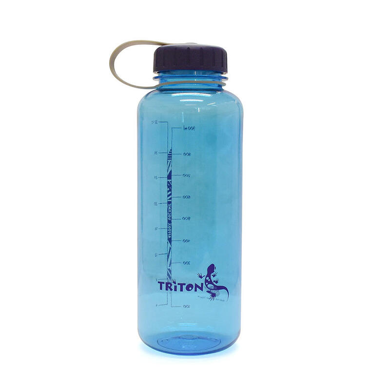 Ecozen Slim Sky Blue Logo Road Running Water Bottle 1000ml - Blue