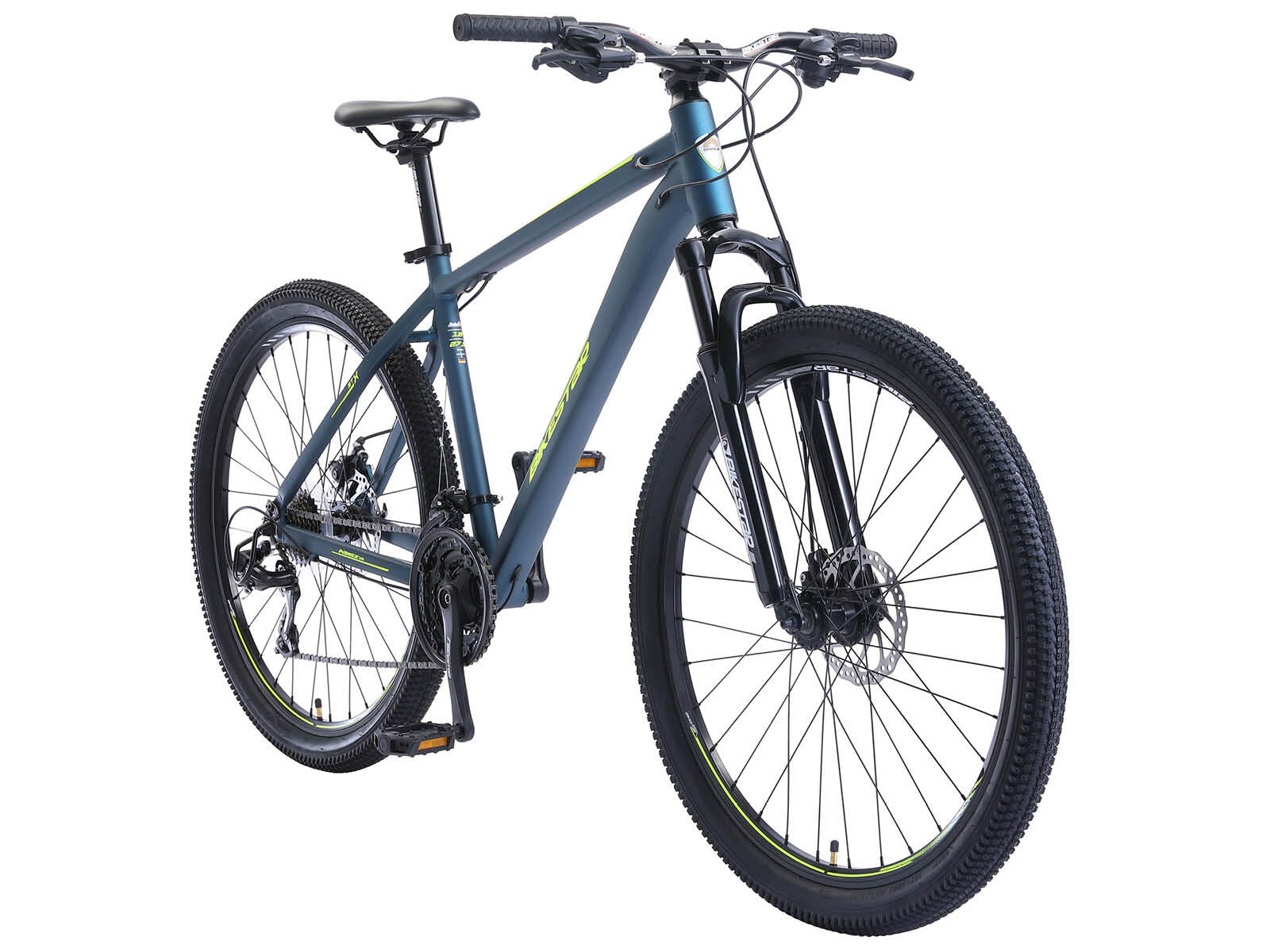 Bikestar Hardtail MTB Alu Sport L 27.5 inch 21 speed Blauw/geel 2/6