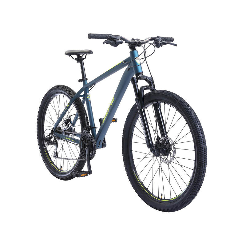 Bikestar 27,5 pouces, VTT sport semi-rigide 21 vitesses, bleu / jaune