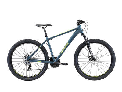 Bikestar hardtail mtb alu sport l 27.5 inch 21 speed blauw/geel
