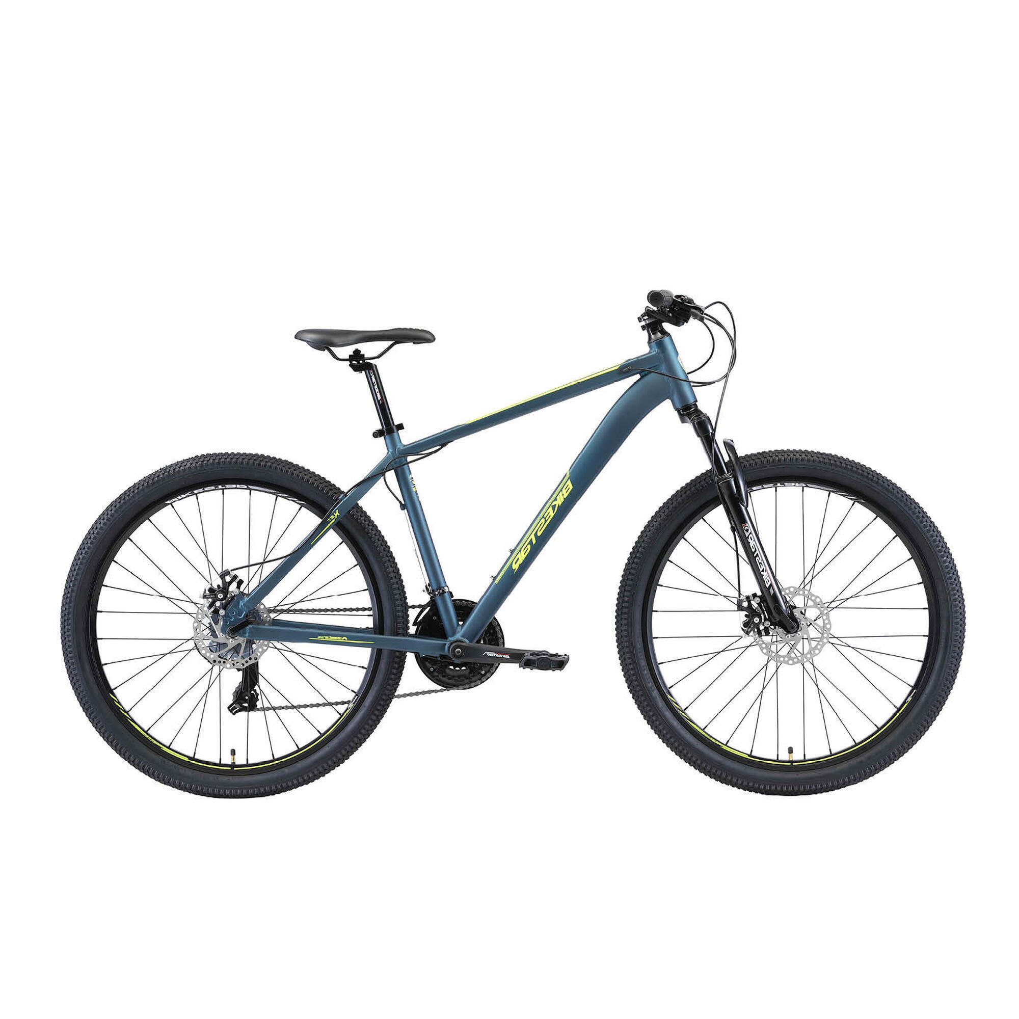 Bikestar - Vtt 27.5" Aluminium, Semi-rigide, 21 Vitesses, Frein À Disque - Vélo Tout Terrain - Bleu|jaune - 42 M/l - Decathlon