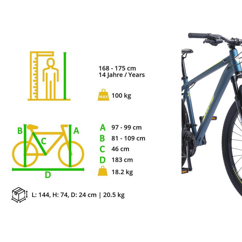 VTT aluminium semi-rigide 27.5" - Hardtail