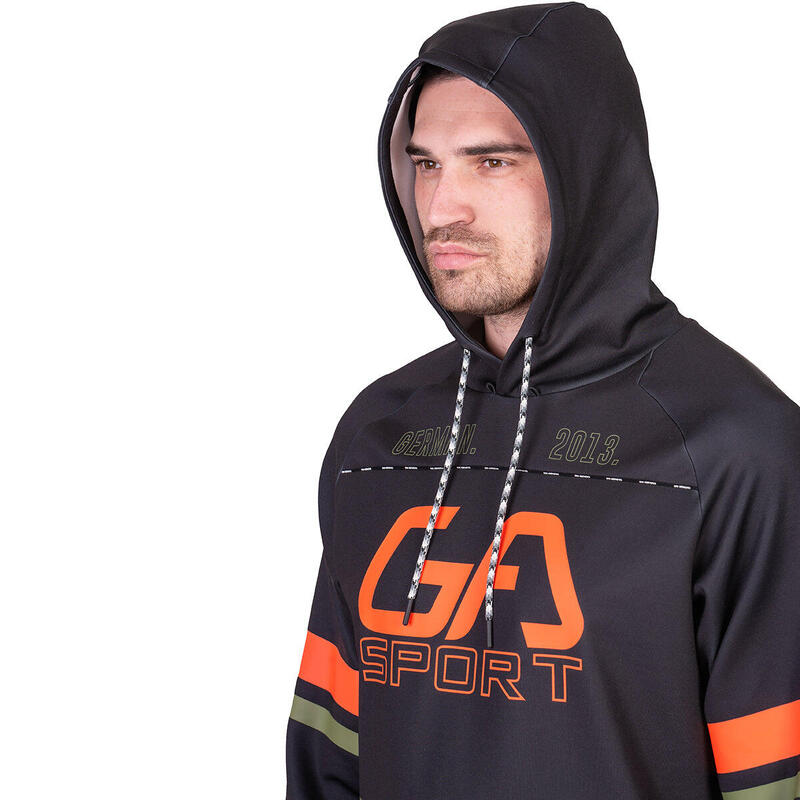 Men GA Lightweight Hooded Sweatshirts Hoodie - BLACK