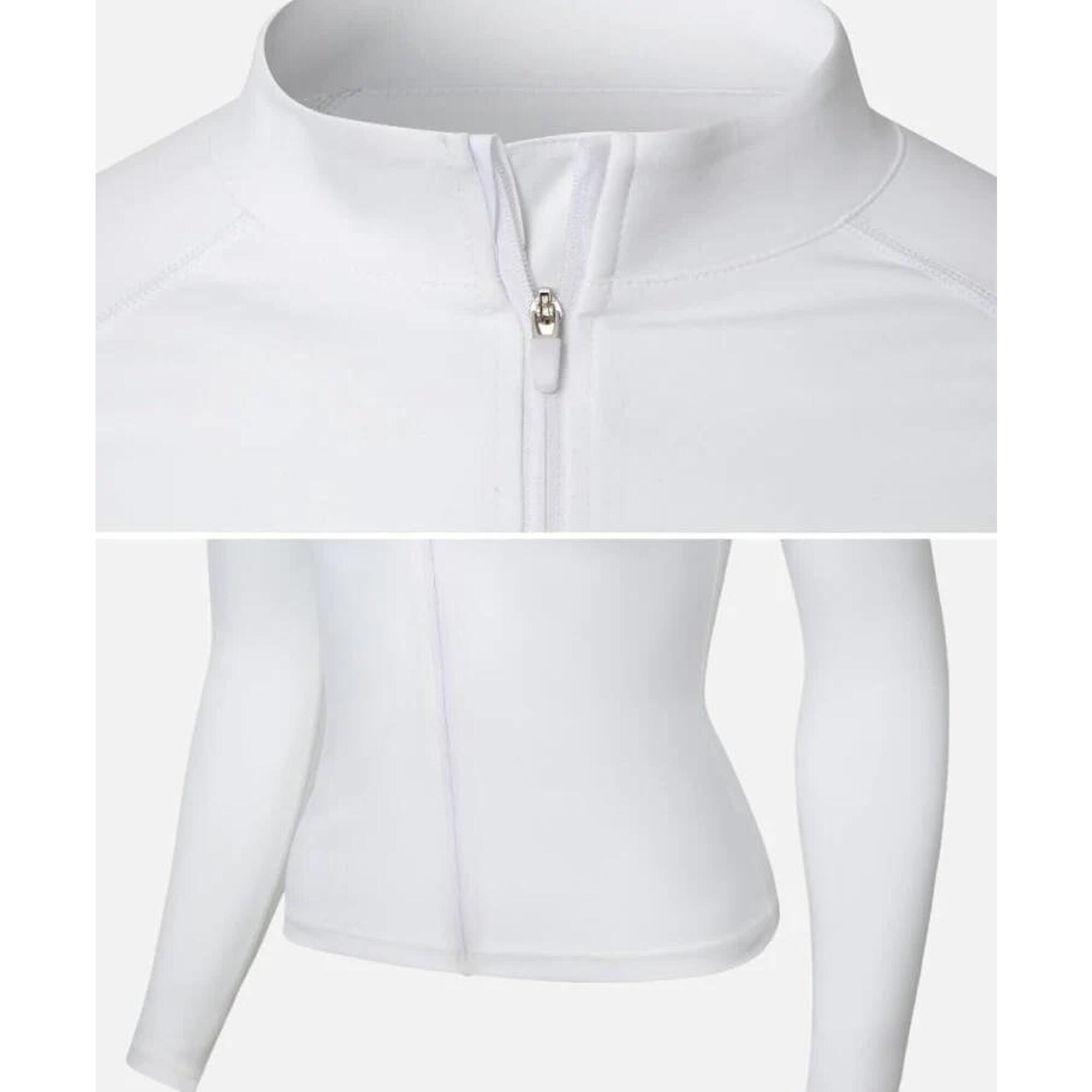 Women Essential Zip-Up Rashguard - WHITE