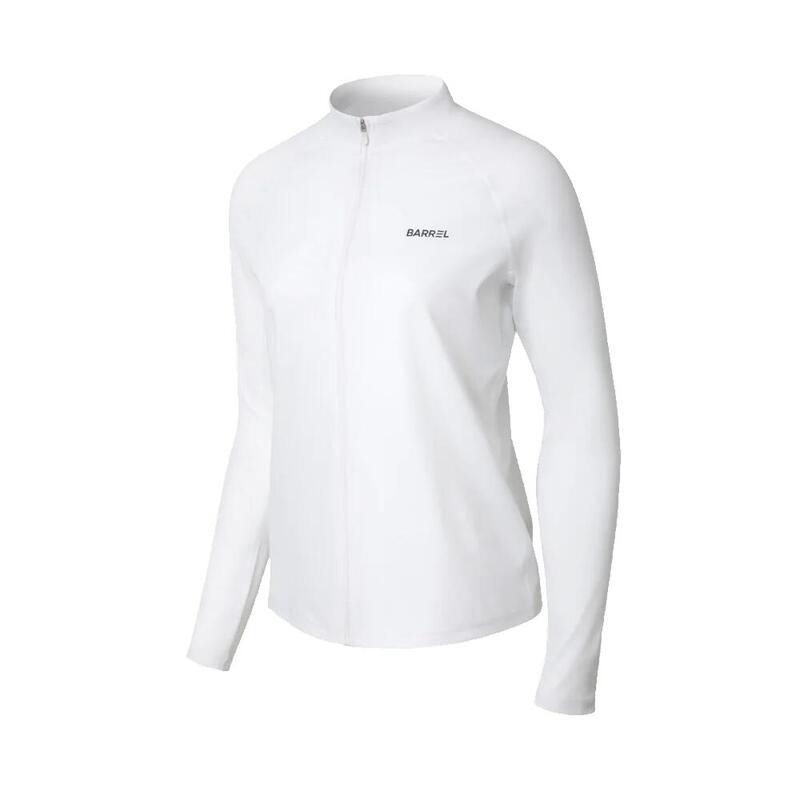 Women Essential Zip-Up Rashguard - WHITE