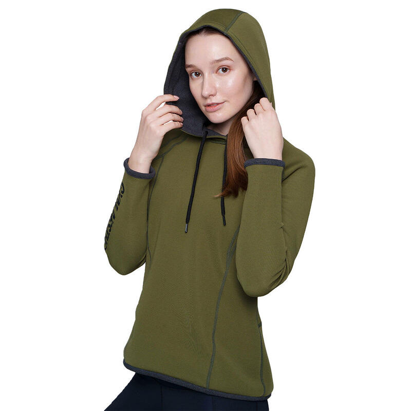Women Reversible Lightweight Hooded Sweatshirts Hoodie - BLACK