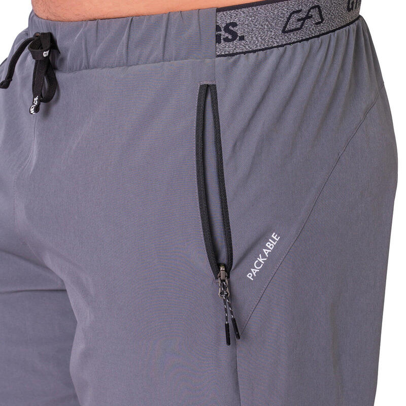 Men Multi-Pocket Breathable Dri-Fit 9" Running Sports Shorts - Charcoal grey