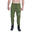 Men Logo Coldproof Long Cotton Pants with Zipper - Olive