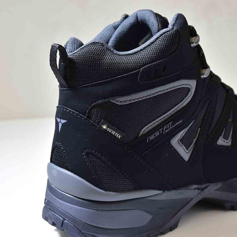 Nevado Mid Lace GTX 中性防水中筒登山健行鞋 - 黑色