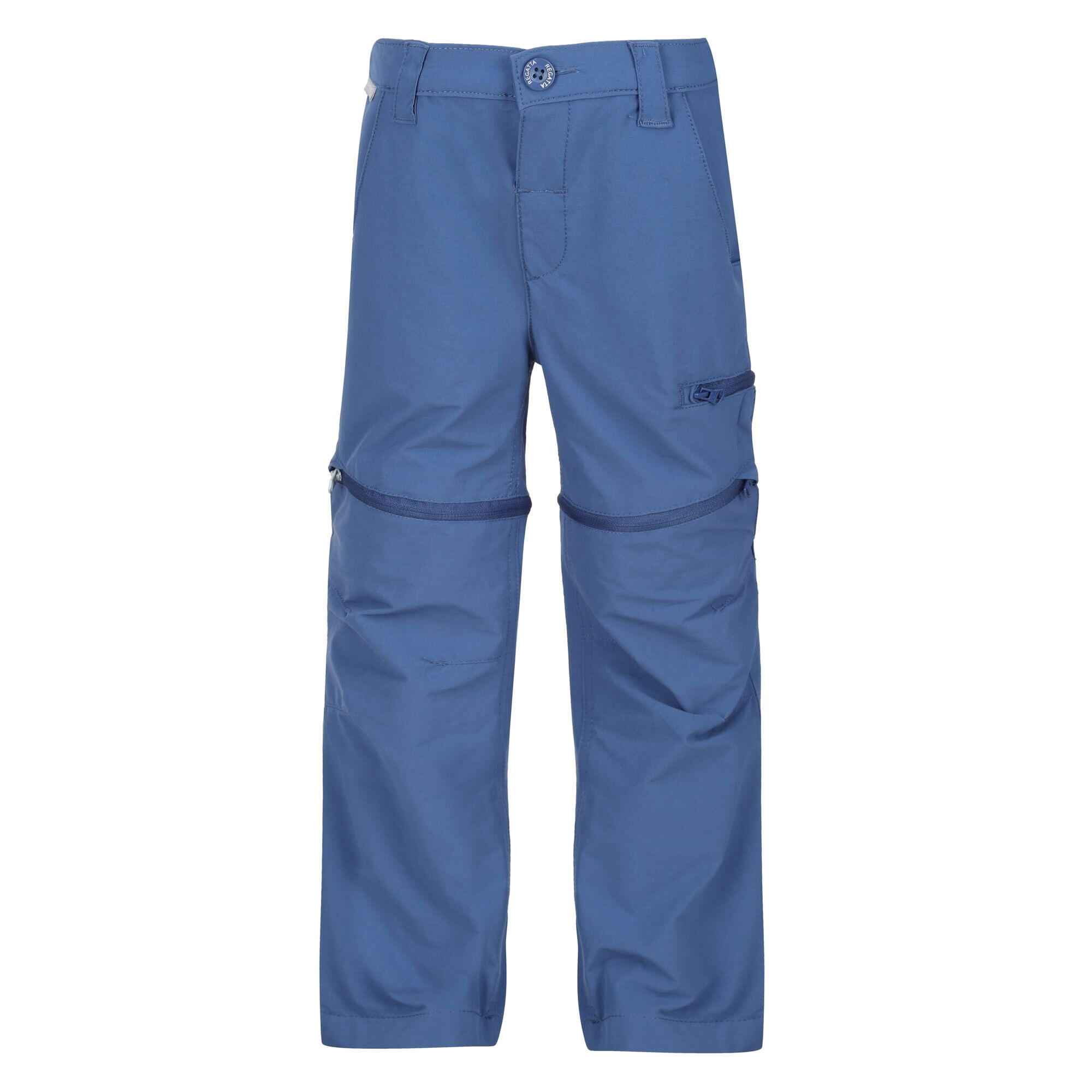 REGATTA Childrens/Kids Highton Stretch ZipOff Walking Trousers (Dusty Denim)