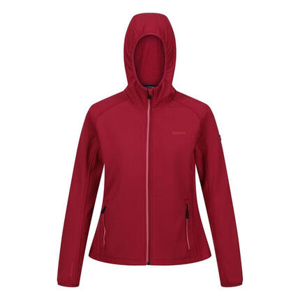Veste Softshell À Capuche AREC Femme (Rouge Foncé)