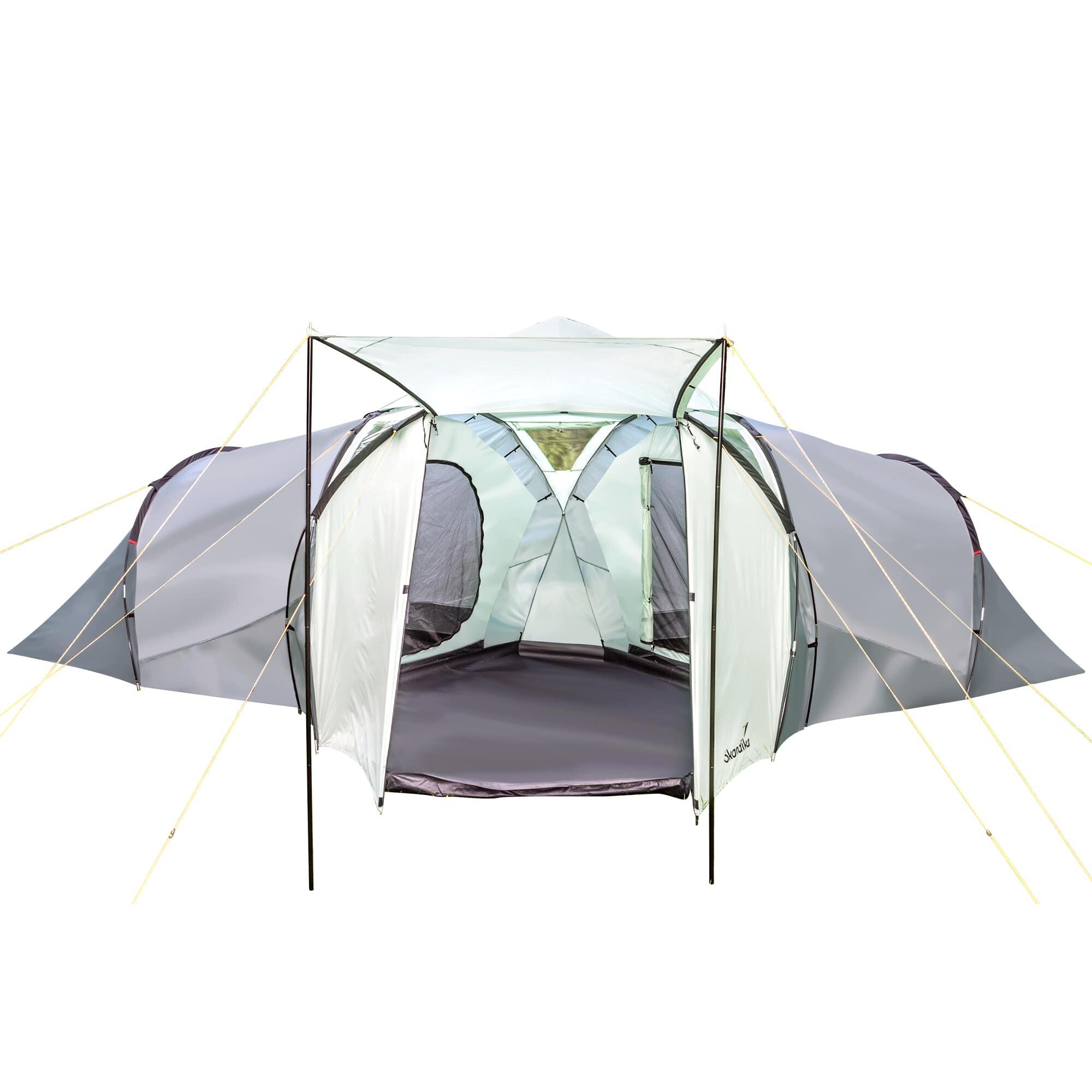 Skandika - Tente Dôme Bern 4 - Camping - 4 Personnes - 2 Cabines - Toit Panoramique - Tente - Gris - 4 Places - Decathlon