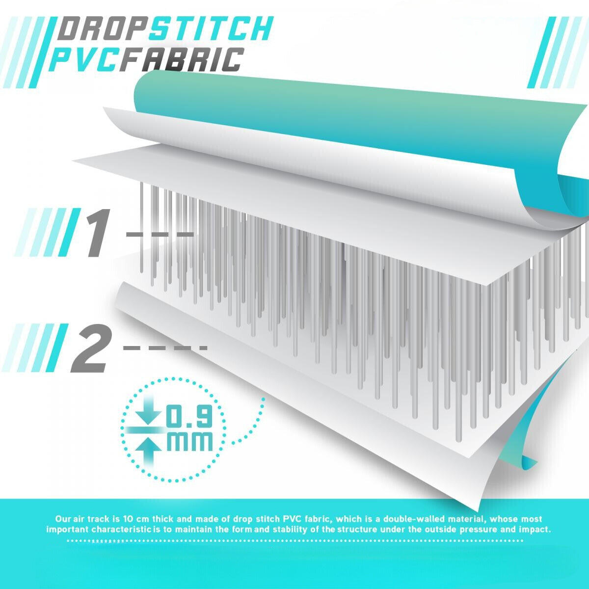 PHYSIONICS Air Track in verschiedenen Grössen Mintgrün 5/7