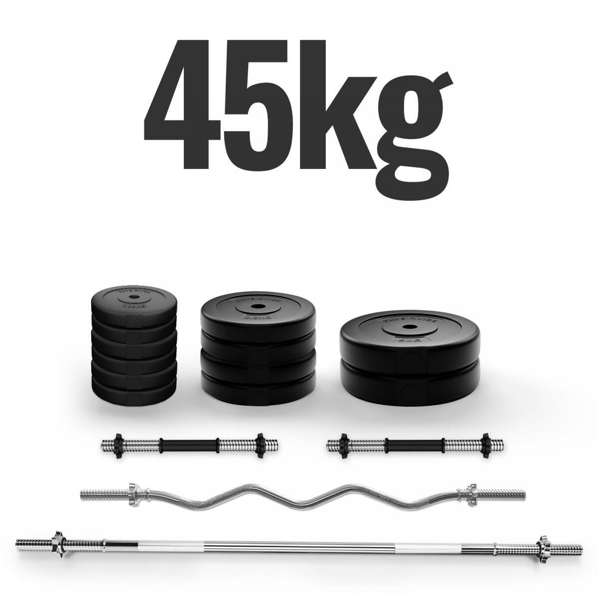 Physionics Halterset - Halter met Gewichten - Dumbbells - 45 kg 3/7