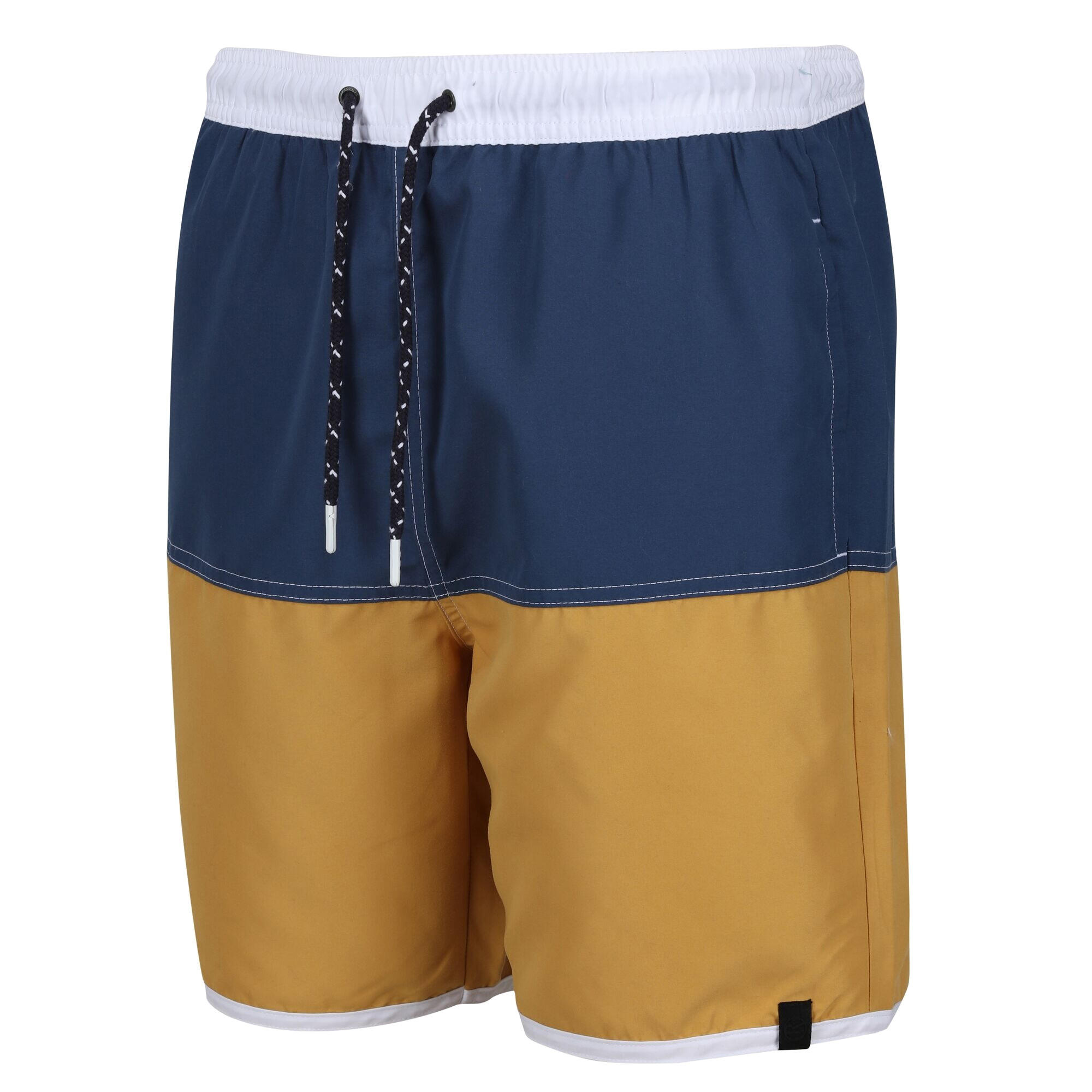 Mens Benicio Swim Shorts (Dark Denim/Gold Straw) 3/5