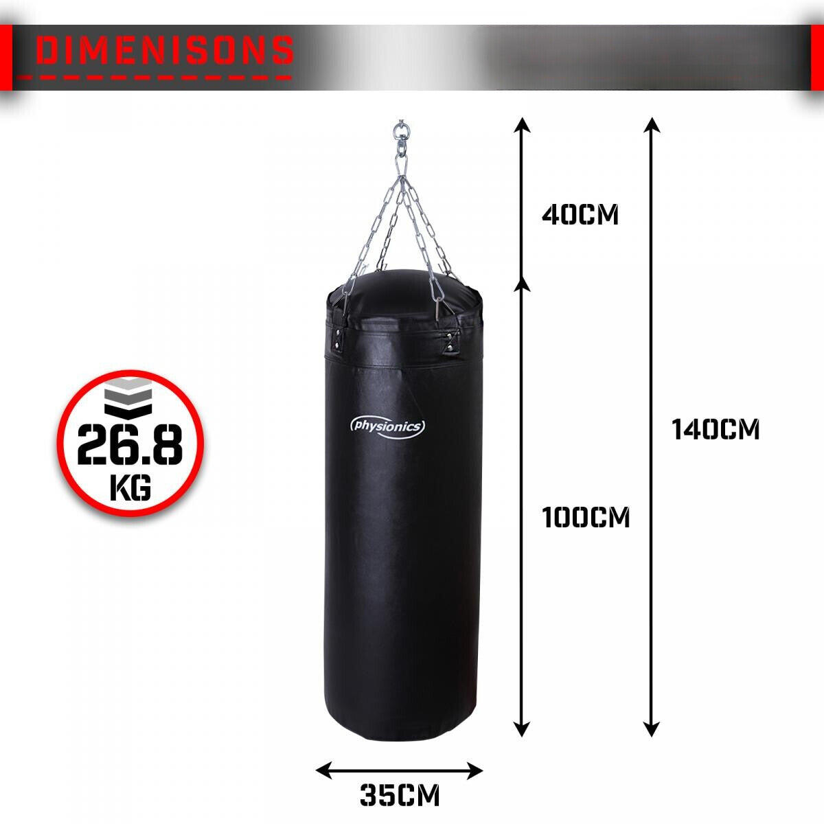 Unisex - box - závěsný, odolný, 27 kg - boxovací pytel 5/7