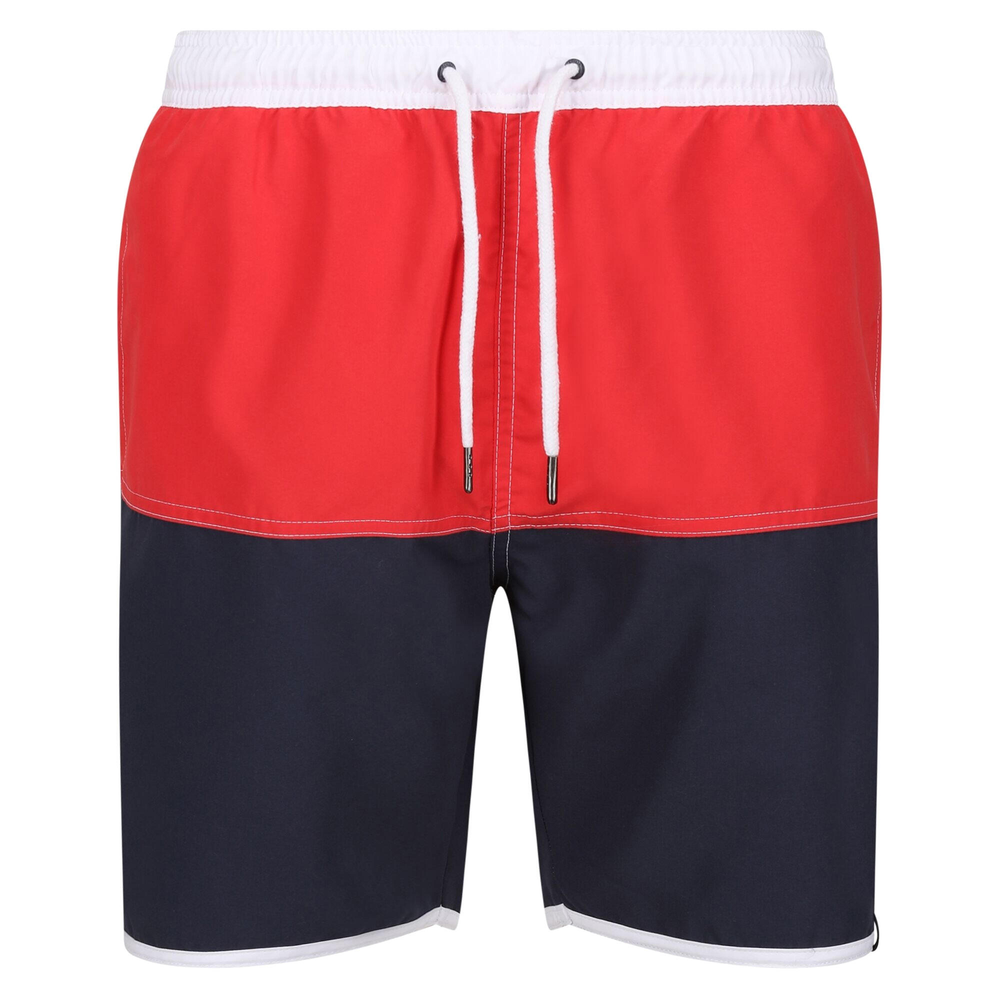 Men's BENICIO swim shorts (Rococo red / Navy blue)