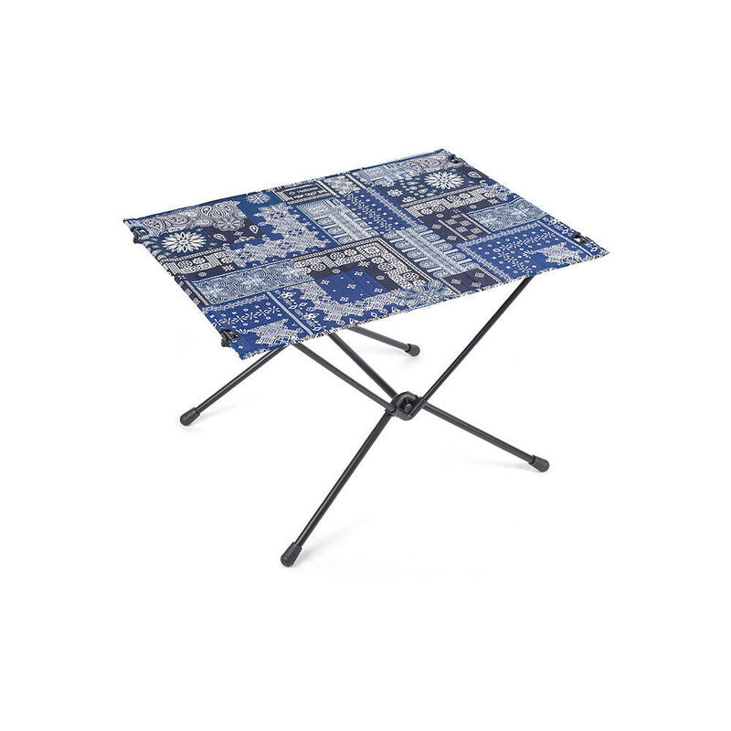 Table One Hard Top L Foldable Camping Table - Blue Bandana