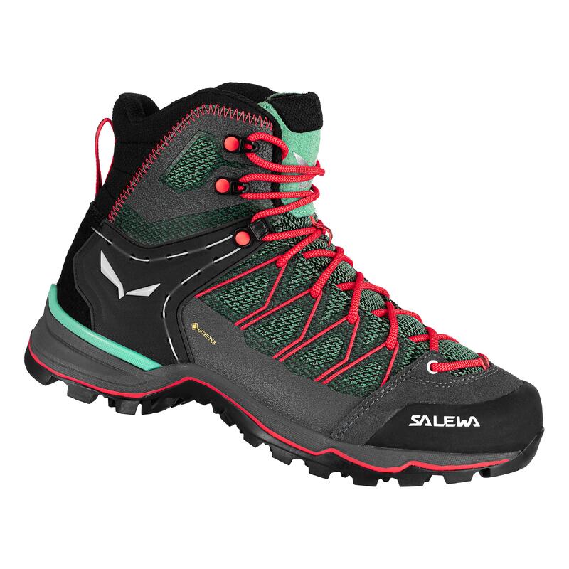 Mountain Trainer Lite Mid GTX 女款防水中筒登山健行鞋 - 綠/紅色