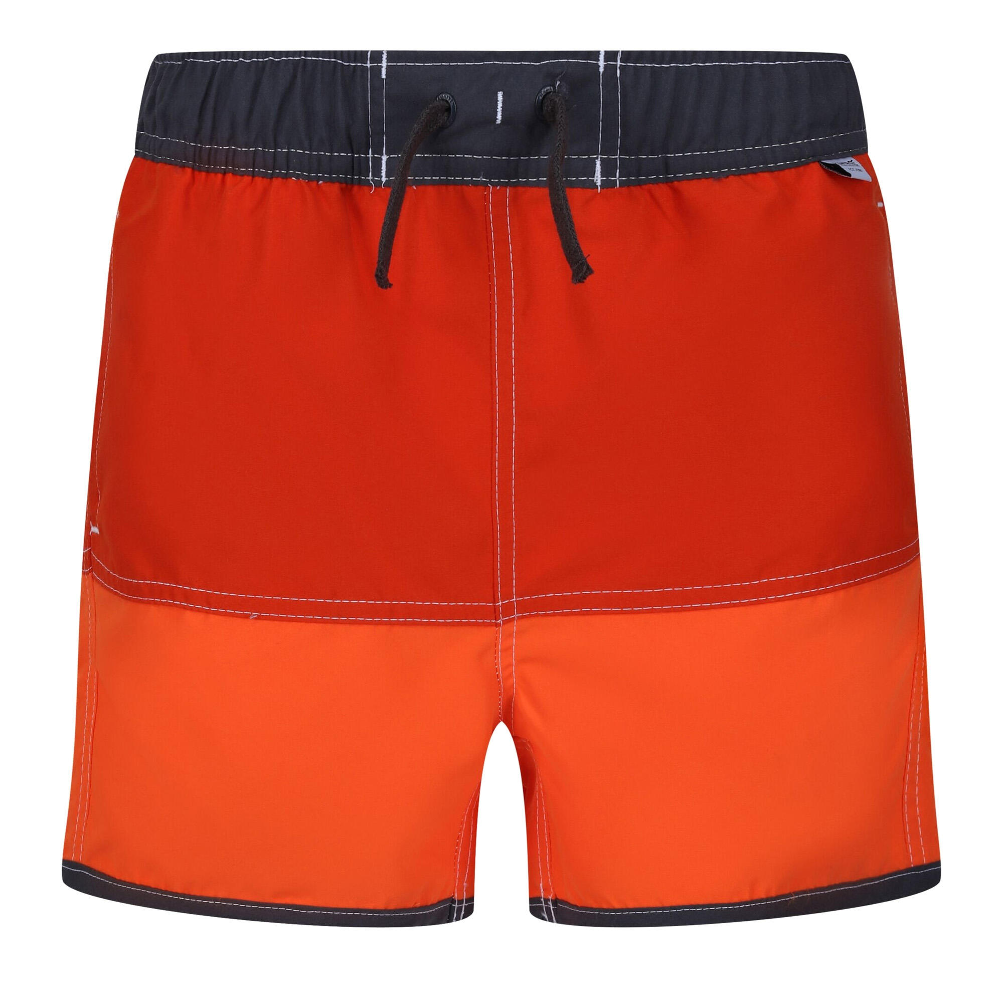 Childrens Kids Sergio Swim Shorts Rusty Orange Blaze Orange