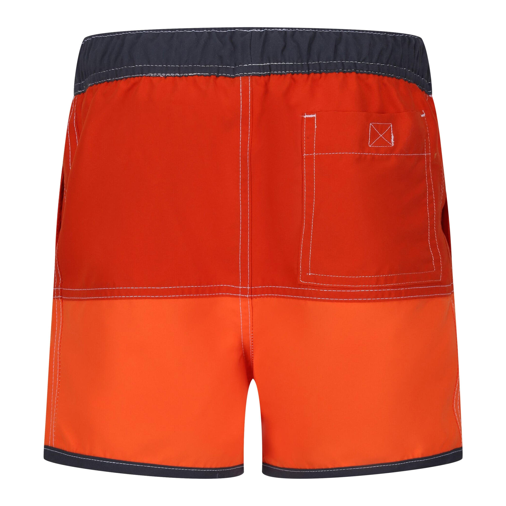 Childrens/Kids Sergio Swim Shorts (Rusty Orange/Blaze Orange) 2/5