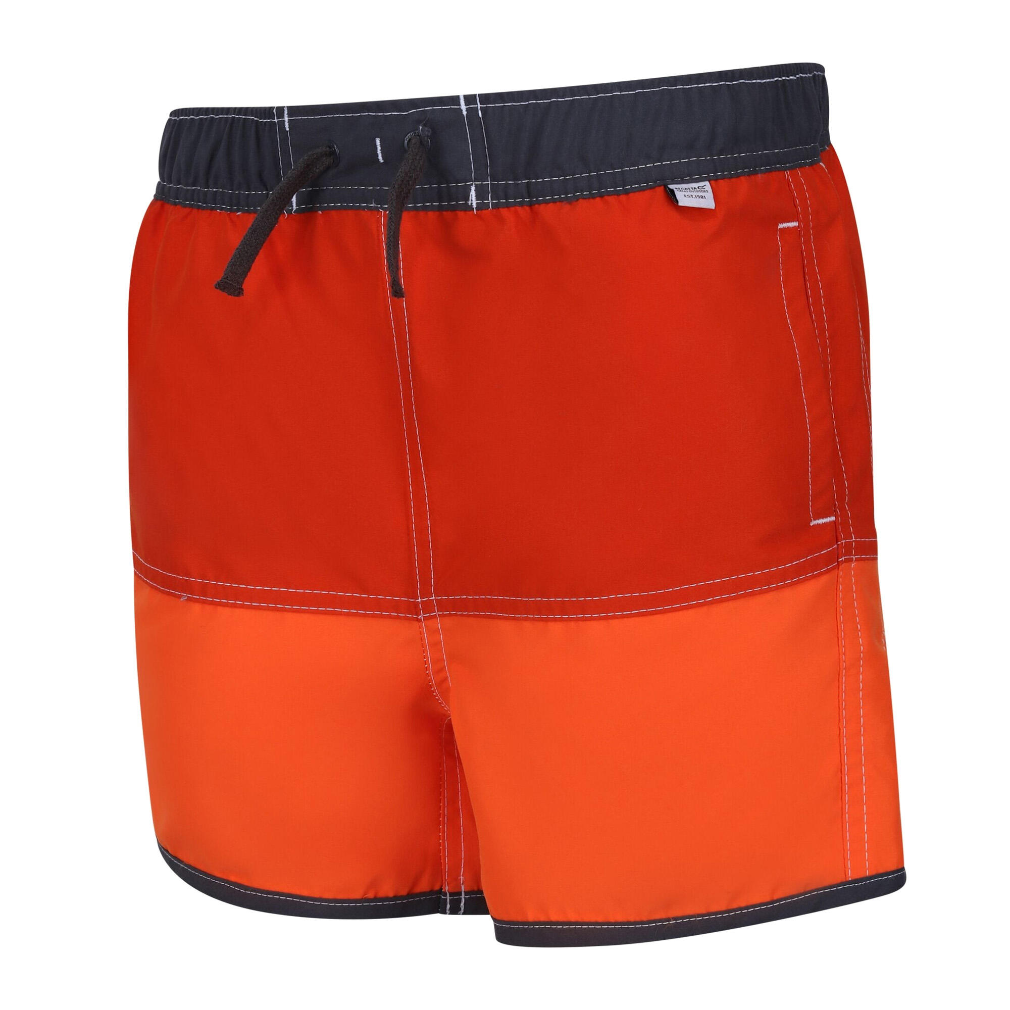 Childrens/Kids Sergio Swim Shorts (Rusty Orange/Blaze Orange) 3/5