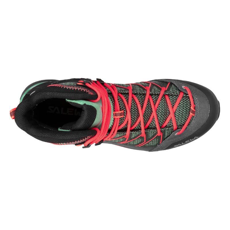 Mountain Trainer Lite Mid GTX 女款防水中筒登山健行鞋 - 綠/紅色