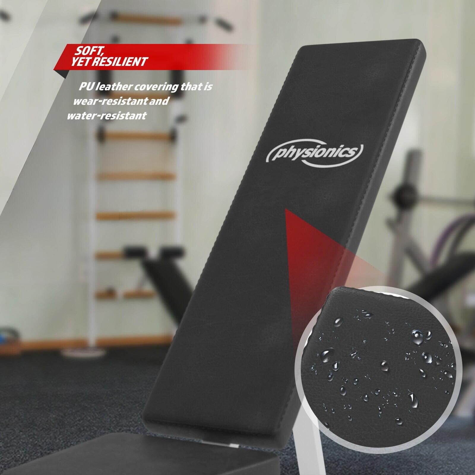 Physionics Verstelbare Fitnessbank - Belastbaar tot 200 kg - Wit 6/7