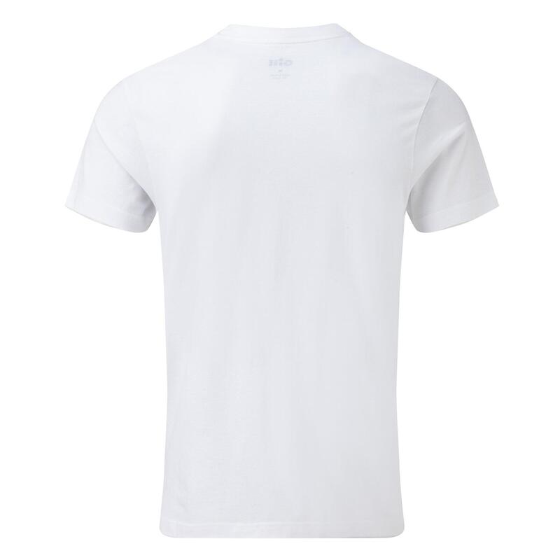 男士 Saltash 有機棉 T恤 - 白色