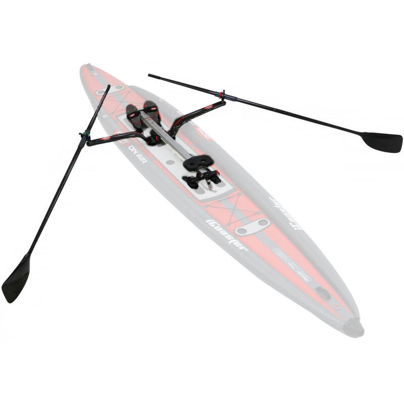 RowMotion 碳纖維流動平板賽艇滑動架 (Y型Medium) + 一對可分拆碳纖維划槳 - 黑色