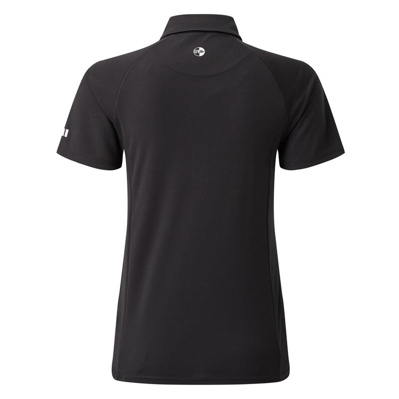 Women's Short Sleeve Quick-dry Sailing  UV Tec Polo - Charcoal grey