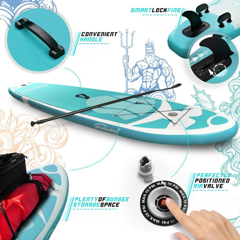 Physionics Sup Board 305cm Ensemble Complet Sports Nautiques