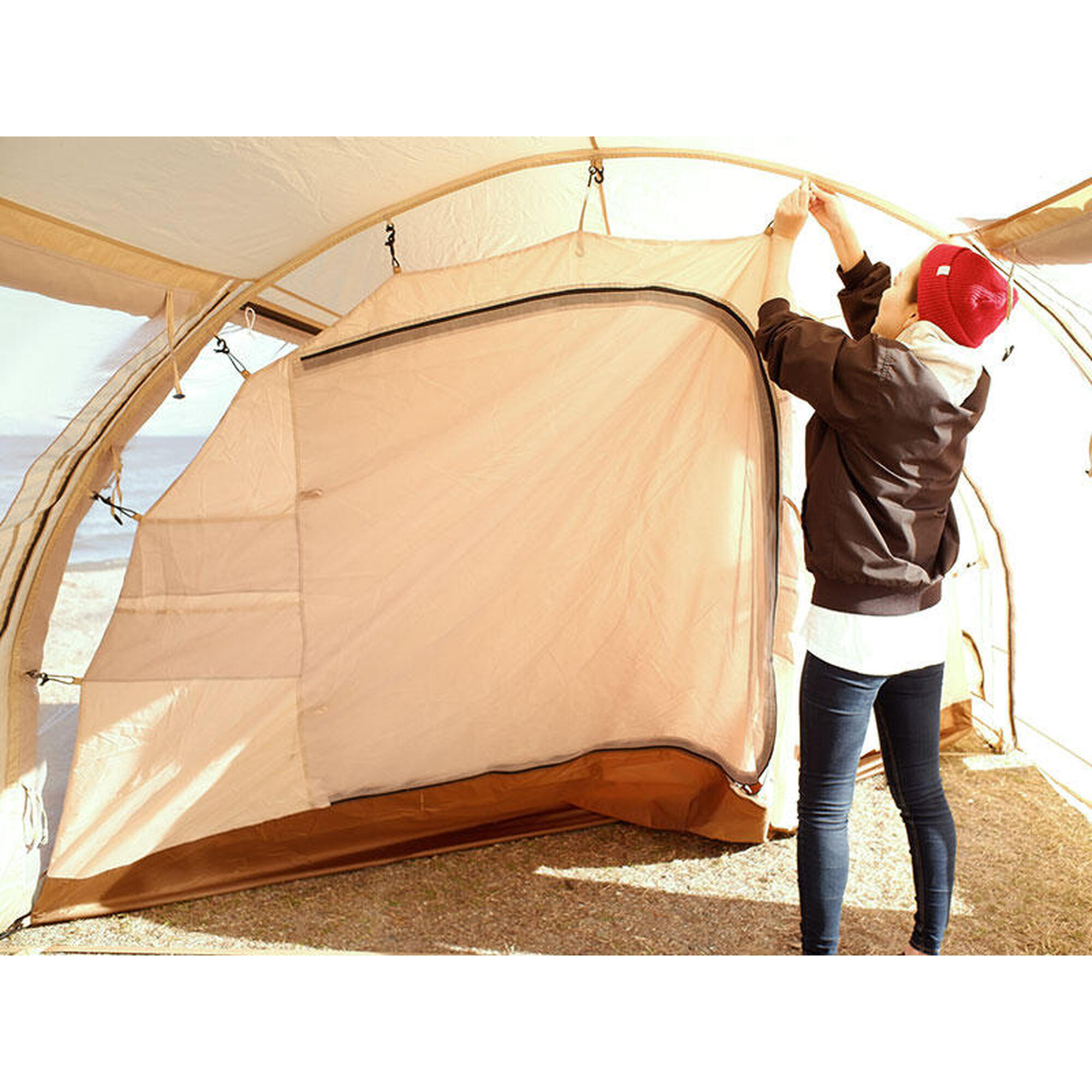 KAMABOKO TENT 3 (M) T5-689-TN 5 Person Camping Tent - Tan