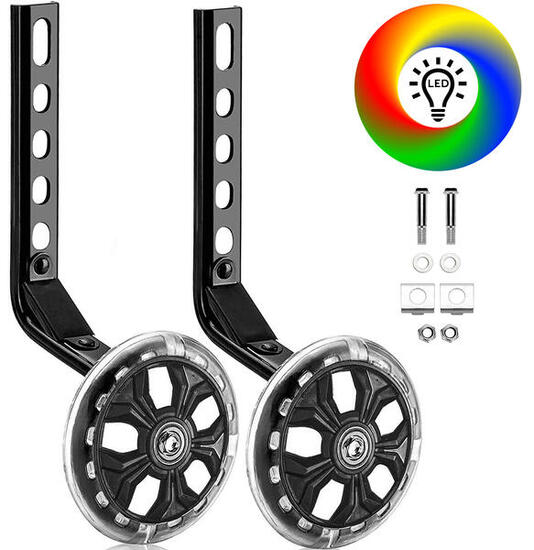 Stützräder für Kinderfahrräder von 12 - 20 Zoll - Schwarz