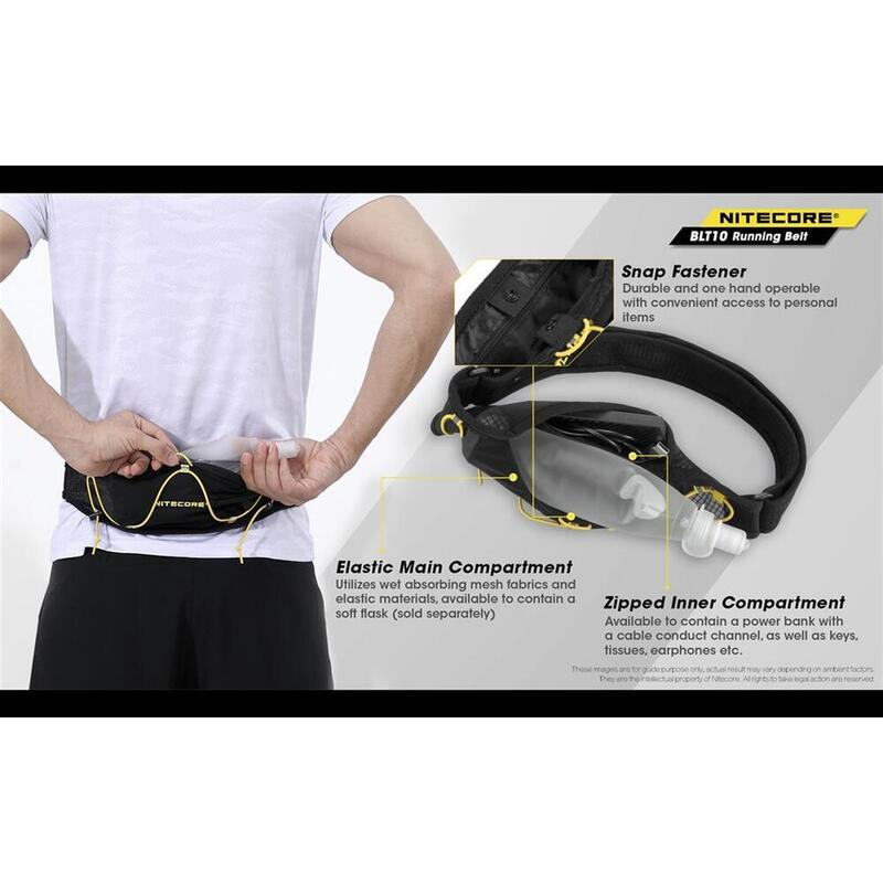 BLT10 Unisex Adjustable Running Belt - Black
