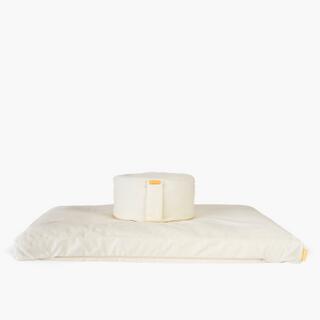 圓形冥想瑜伽坐墊及床墊套裝 - 奶油色