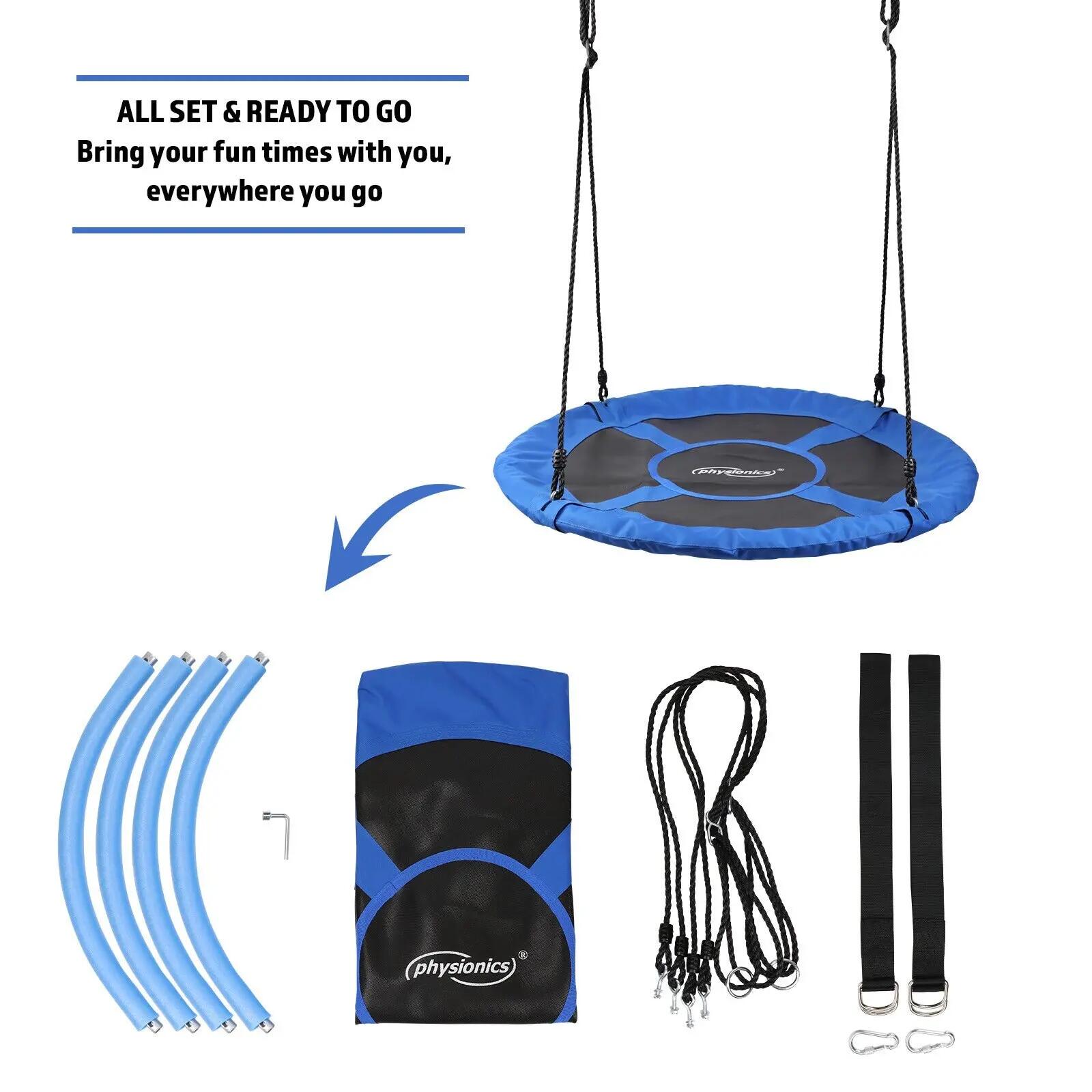 Leagan pentru copii si adulti, albastru, interior/exterior, diametru 100 cm, Phy 4/7