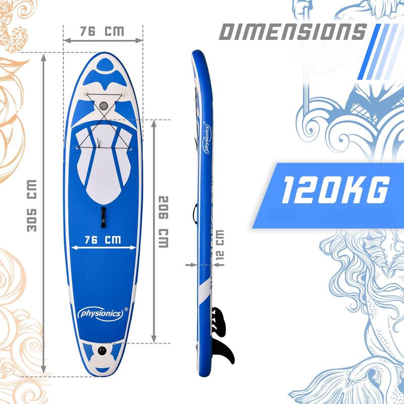 Physionics Sup Board 305cm Complete Set Watersport