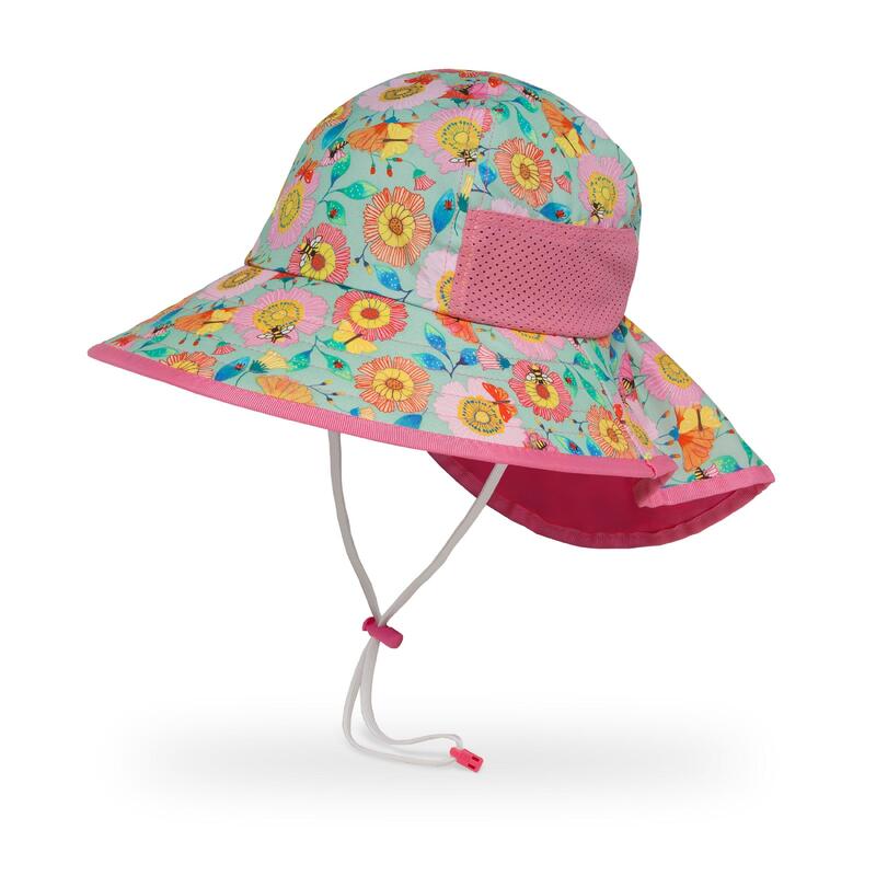 Kids Play Pollinator Kids' Anti-UV Hiking Hat - Pink/Multi