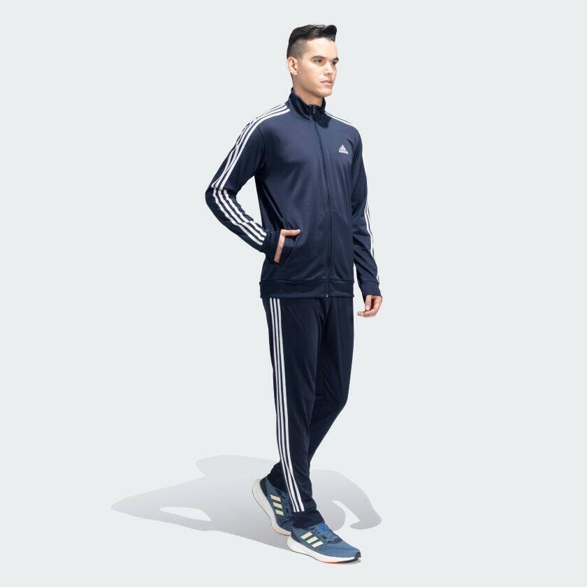 Adidas M 3S TR TT TS Men Sports Track Suit Blue -  4